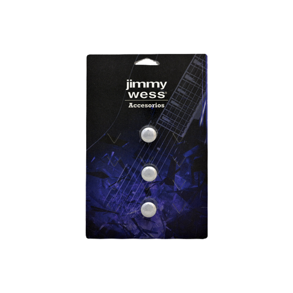 Jimmy Wess - 3 Botones de Metal para Guitarra Eléctrica, Color: Cromado Mod.SGGK-31CR_1