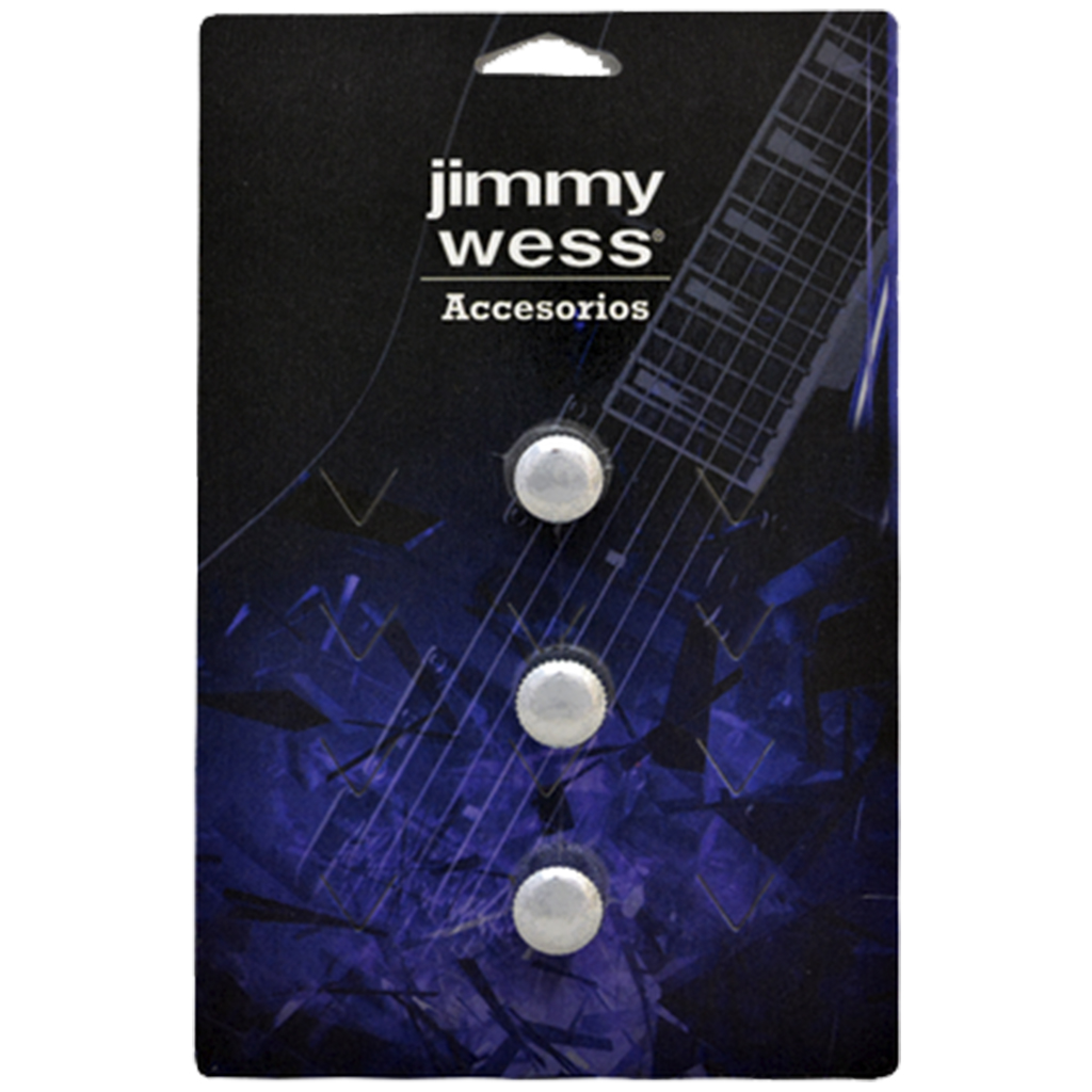 Jimmy Wess - 3 Botones de Metal para Guitarra Eléctrica, Color: Cromado Mod.SGGK-31CR_2