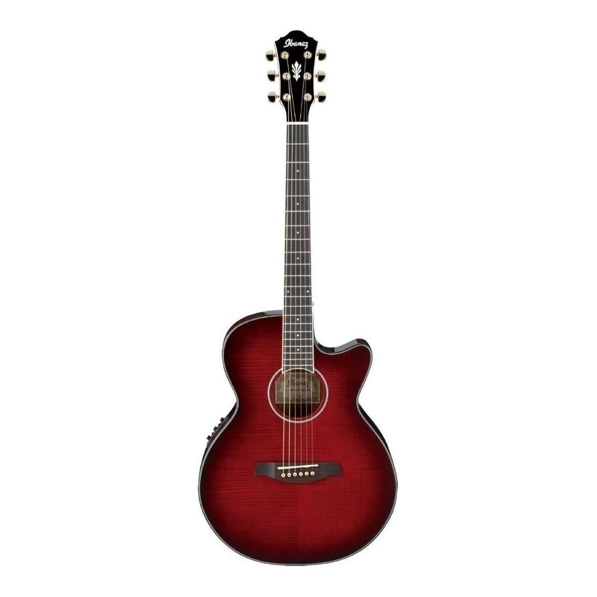 Ibañez - Guitarra Electroacústica AEG, Color: Roja Transp. Mod.AEG24II-THS_36
