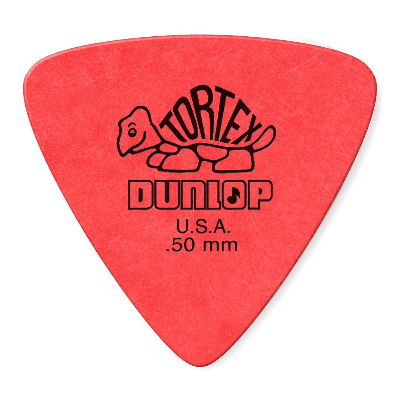 Dunlop - 6 Plumillas Tortex Triángulo, CaliPre: .50 Color: Rojo Mod.431P.50_14