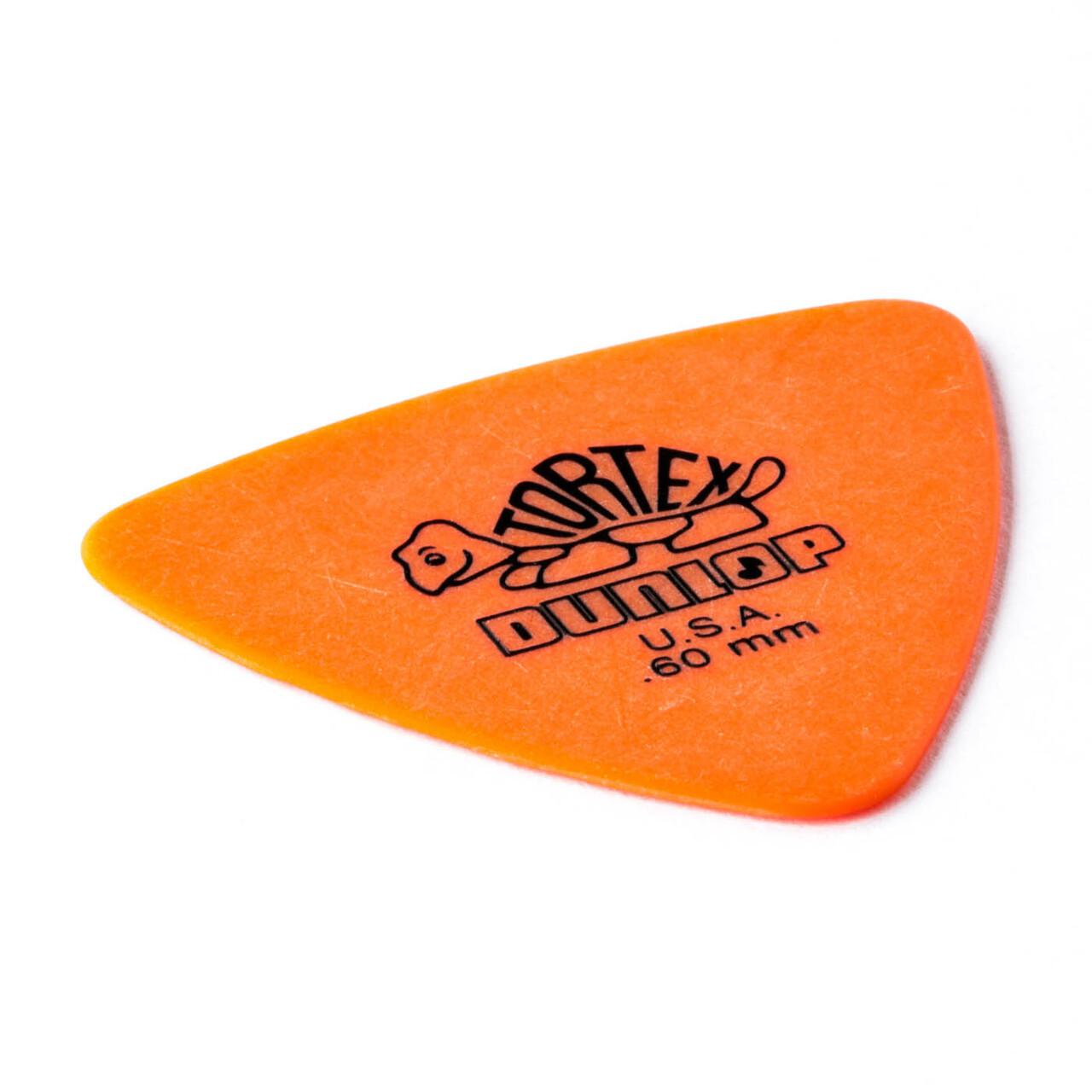 Dunlop - 6 Plumillas Tortex Triángulo, CaliPre: .60 Color: Naranja Mod.431P.60_19