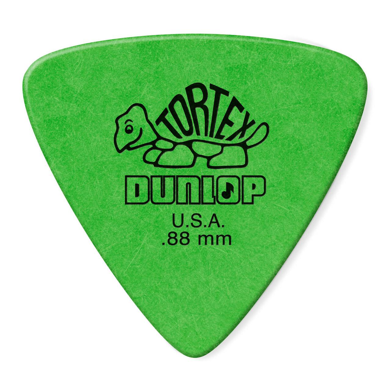 Dunlop - 6 Plumillas Tortex Triángulo, CaliPre: .88 Color: Verde Mod.431P.88_26