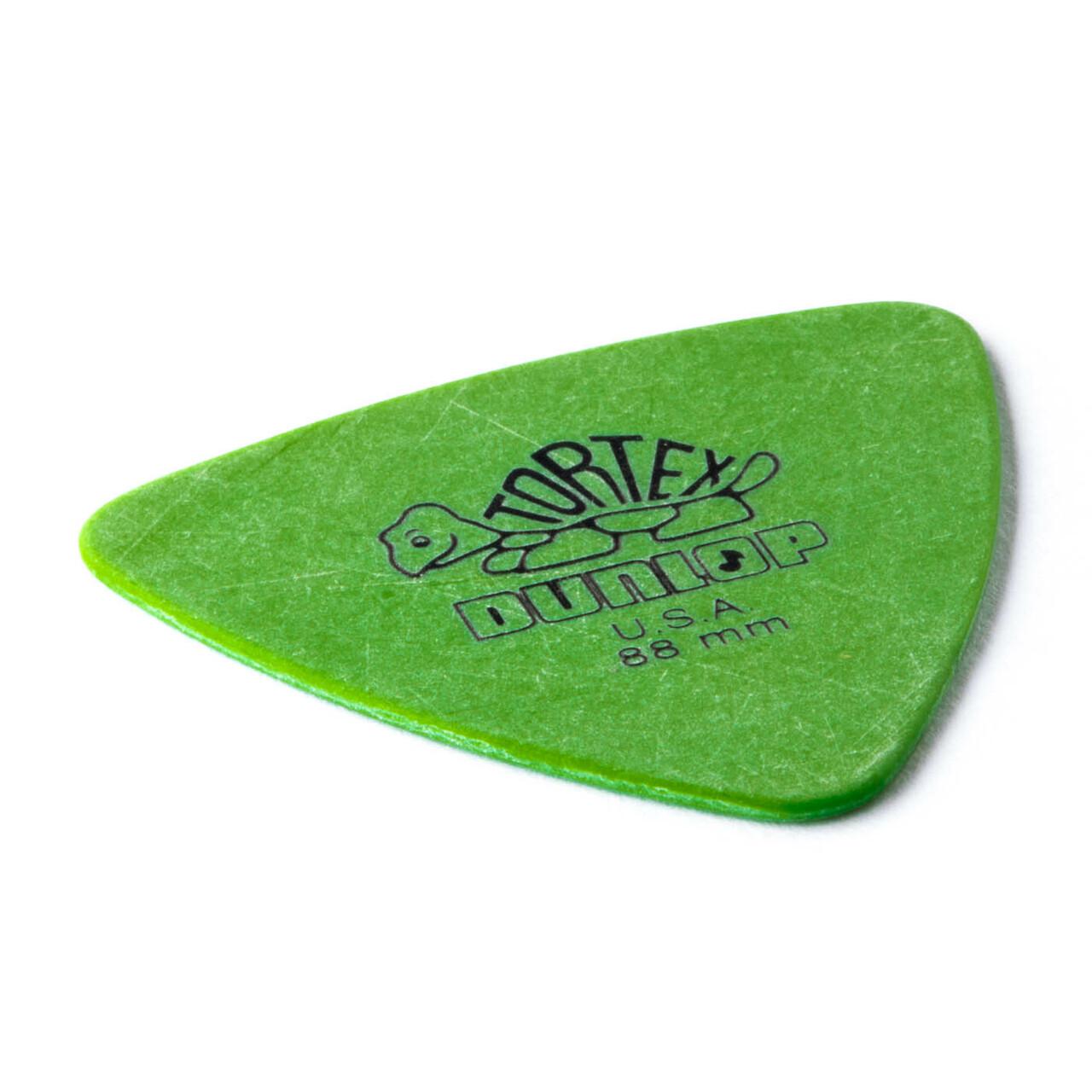 Dunlop - 6 Plumillas Tortex Triángulo, CaliPre: .88 Color: Verde Mod.431P.88_27