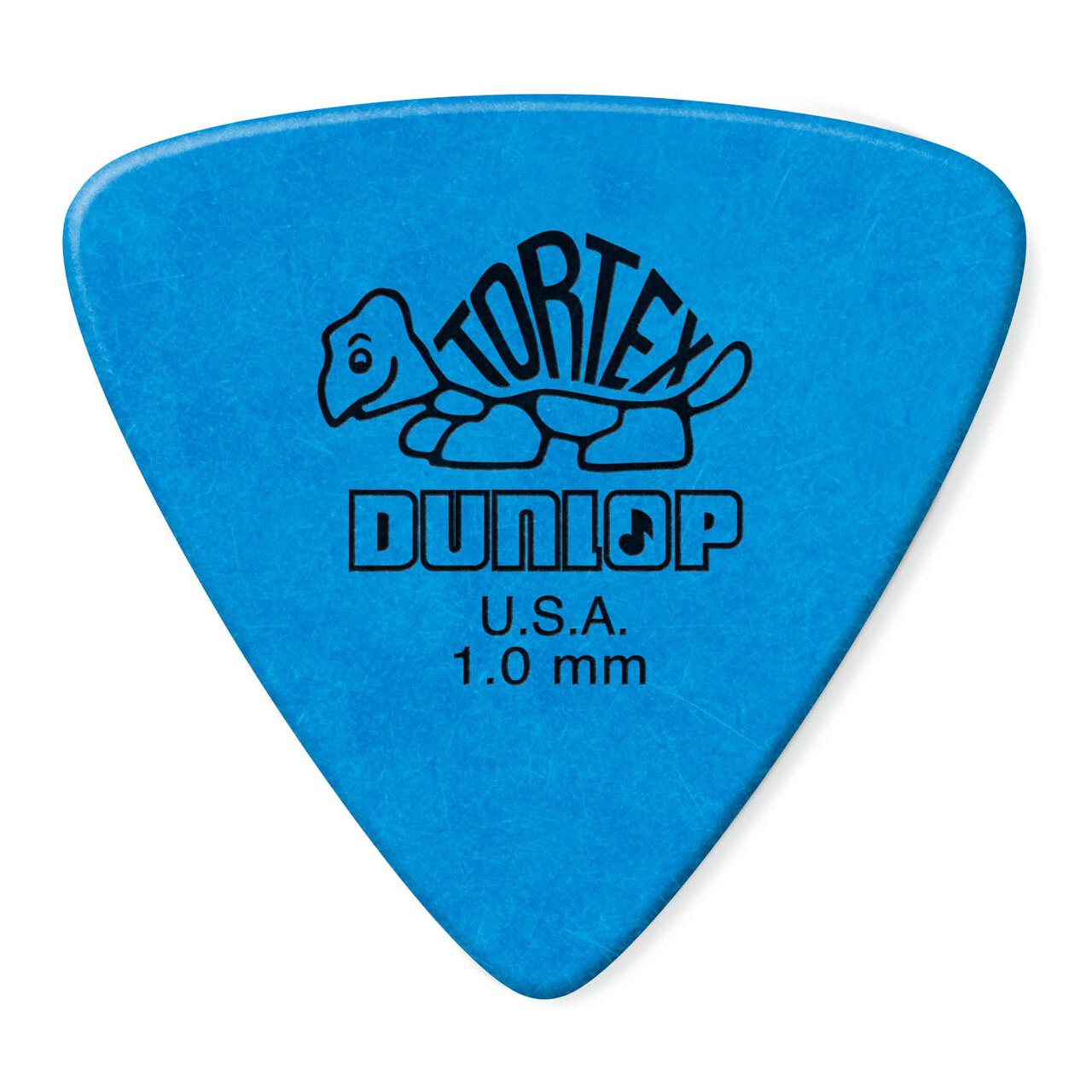 Dunlop - 6 Plumillas Tortex Triángulo, CaliPre: 1.0 Color: Azúl Mod.431P1.0_30