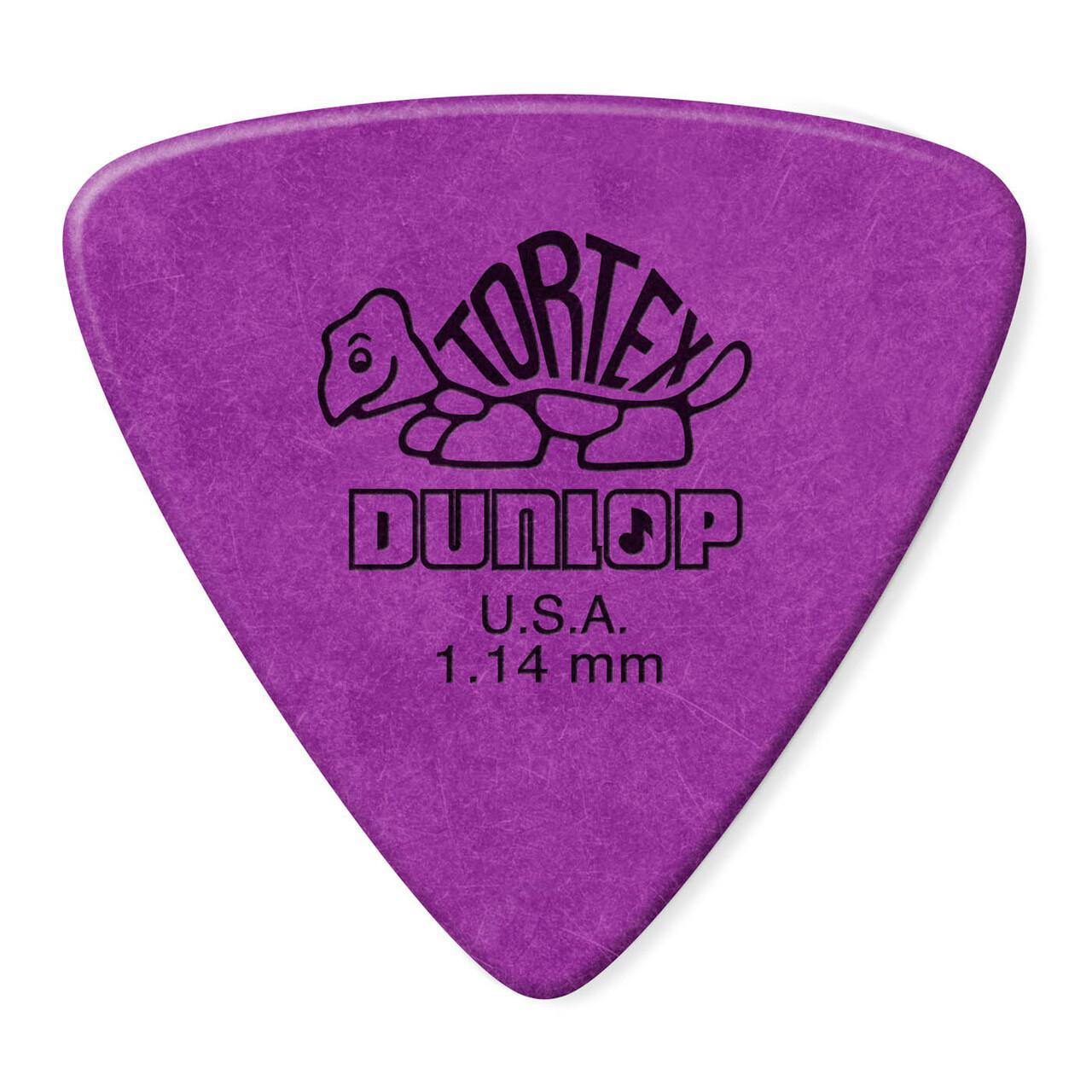Dunlop - 6 Plumillas Tortex Triángulo, CaliPre: 1.14 Color: Morado Mod.431P1.14_34