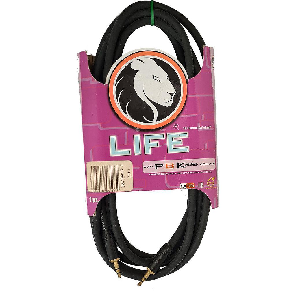 PBK - Cable de Audio Life plug 3.5 stereo a plug 3.5 stereo Mod.2PPE
