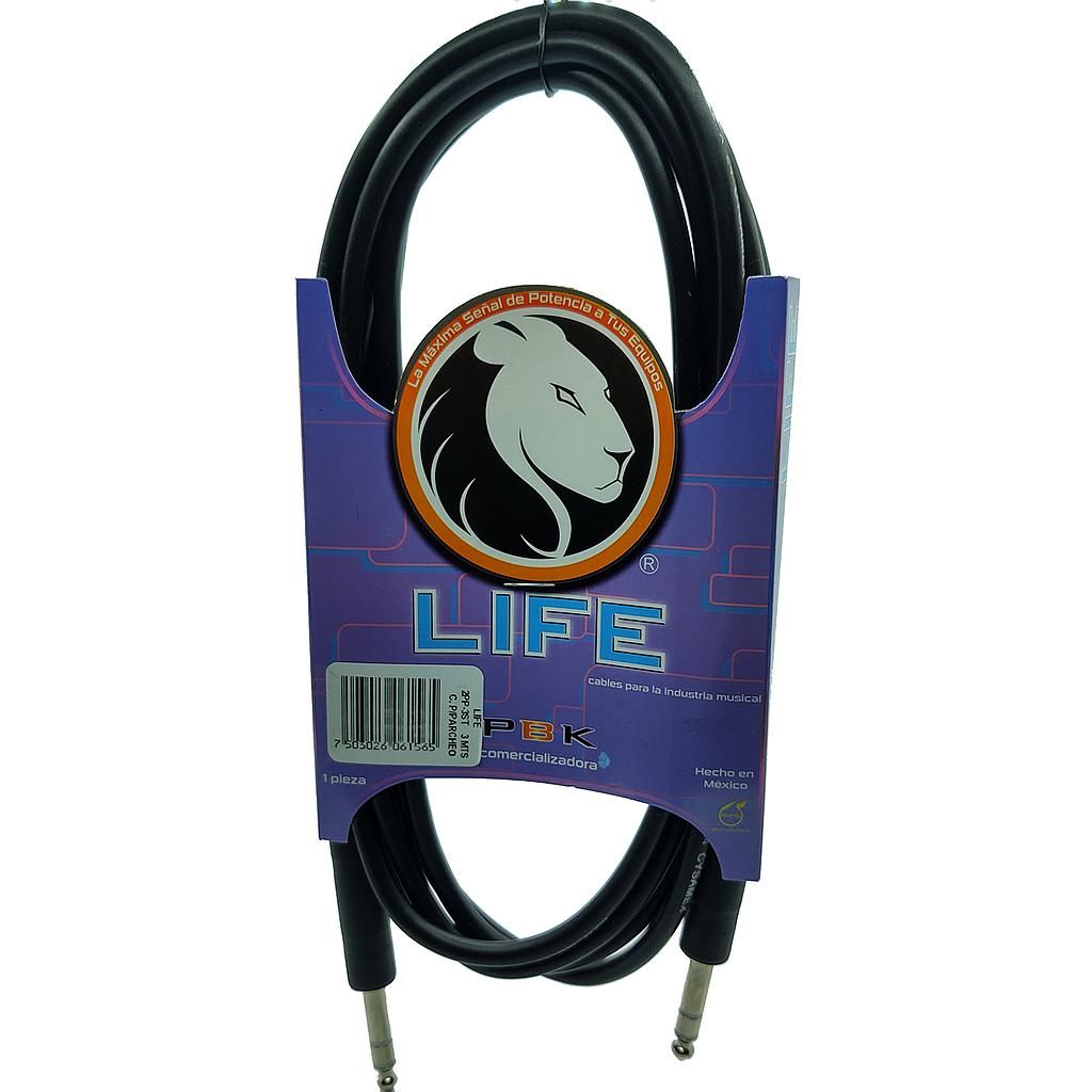 PBK - Cable de Audio Life Plug a Plug 1/4 TRS Balanceado Mod.2PP-_EST