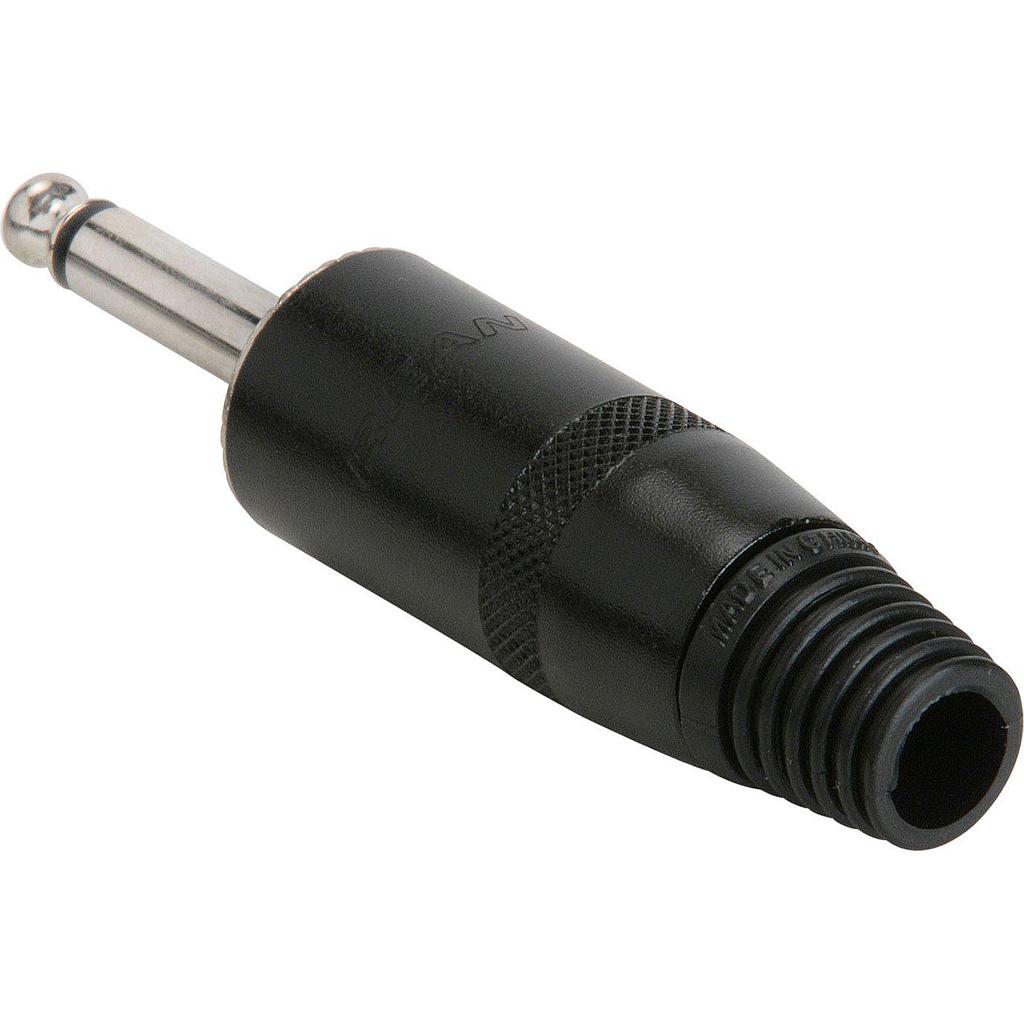 Rean - Plug 1/4" Mono Para Cable de Bocina Negro Mod.NYS 225B