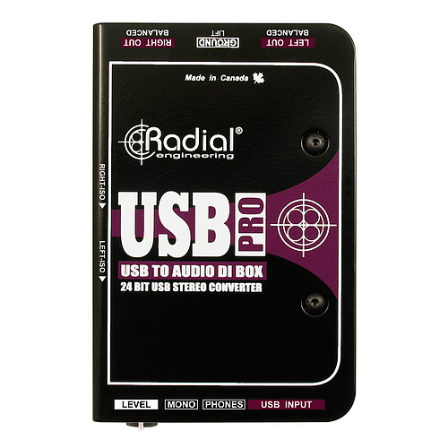 Radial - Caja Directa Activa Estéreo USB Mod.USB-Pro_48