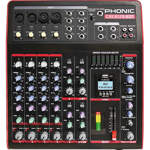 Phonic - Mezcladora Análoga Digital de 8 canales Mod.CELEUS 400_69