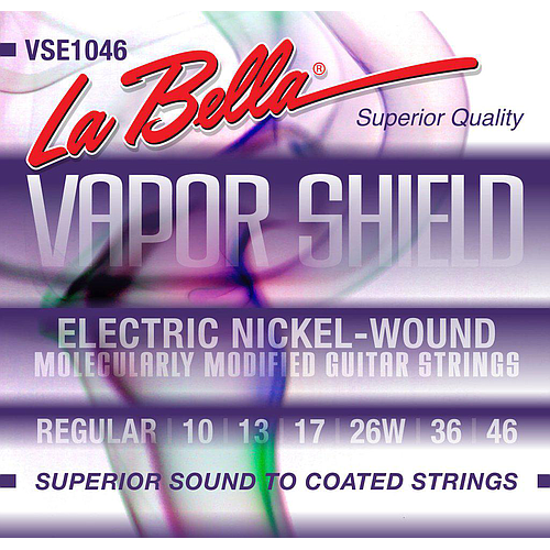 La Bella - Encordado Vapor Shield para Guitarra Eléctrica, Regular 10-46 Mod.VSE1046_160