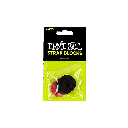 Ernie Ball - Seguros Straplocks de Plástico para Guitarra, 4 Piezas Mod.4603
