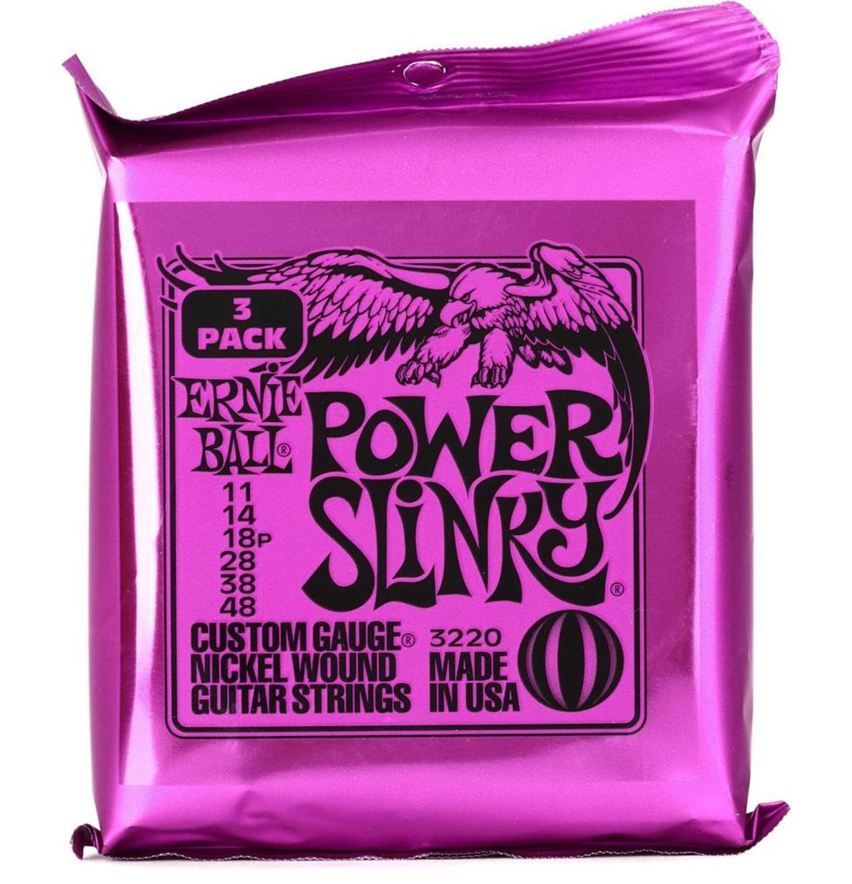 Ernie Ball - 3 Encordados Power Slinky Para Guitarra Eléctrica, Niquel 0.011-0.048 Mod.3220_2