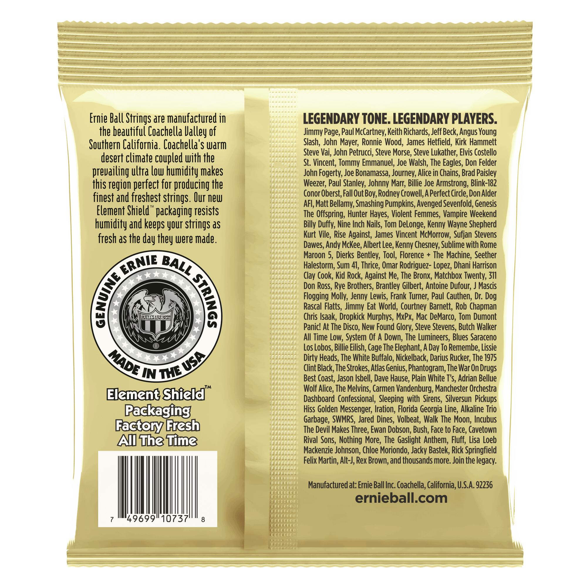 Ernie Ball - Encordado Earthwood - Custom Light Para Guitarra Acustica de 12 Cuerdas, Bronce  0.010-0.048 Mod.2013_32