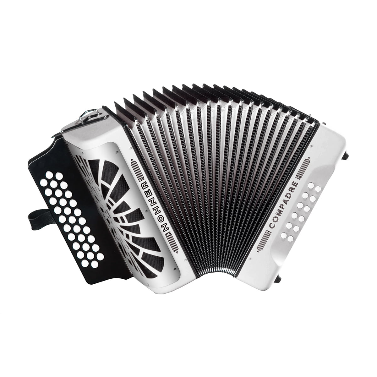 Hohner - Acordeon Compadre, Diat.Sol-Do-Fa, Color: Blanco Mod.A48231