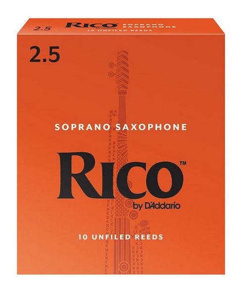 D'Addario - 10 Cañas Rico para Saxofón Soprano, Medida: 2 1/2 Mod.RIA1025_22