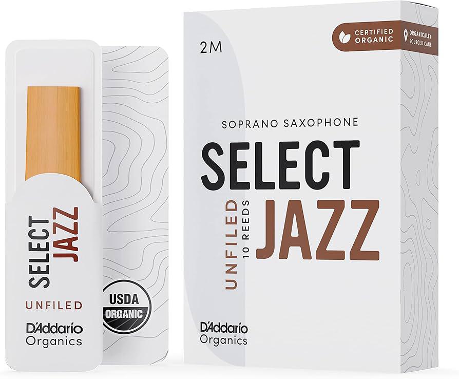 D'Addario - 10 Cañas Rico Select Jazz Unfiled para Sax Soprano, Medida: 2M Mod.RRS10SSX2M(10)_25