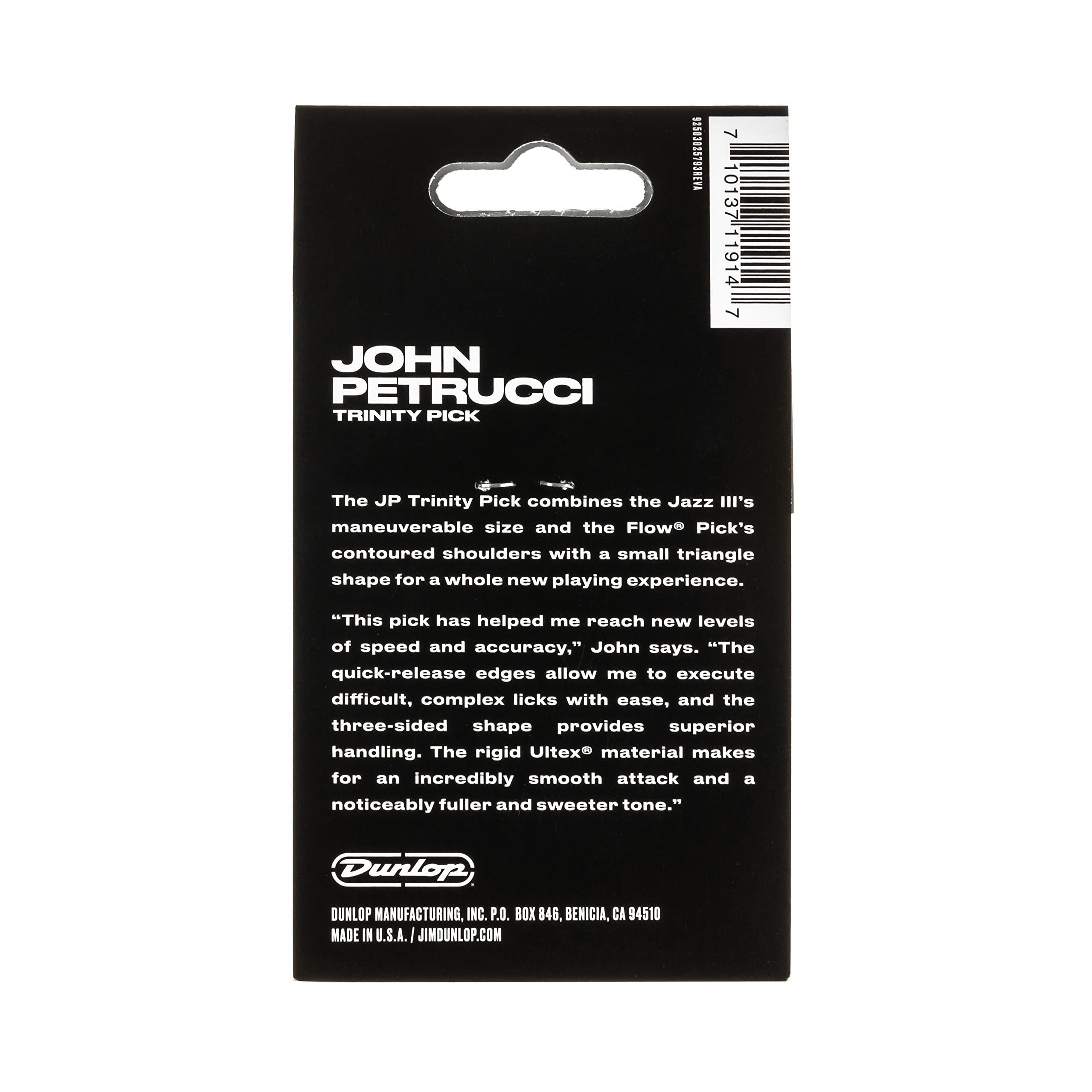 Dunlop - 6 Plumillas John Petrucci Trinity para Guitarra, Tamño: 1.4 mm Mod.545PJP140_7