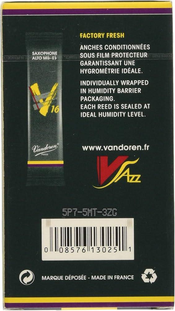 Vandoren - 10 Cañas V16 para Saxofón Alto, Medida: 2 Mod.SR702_59