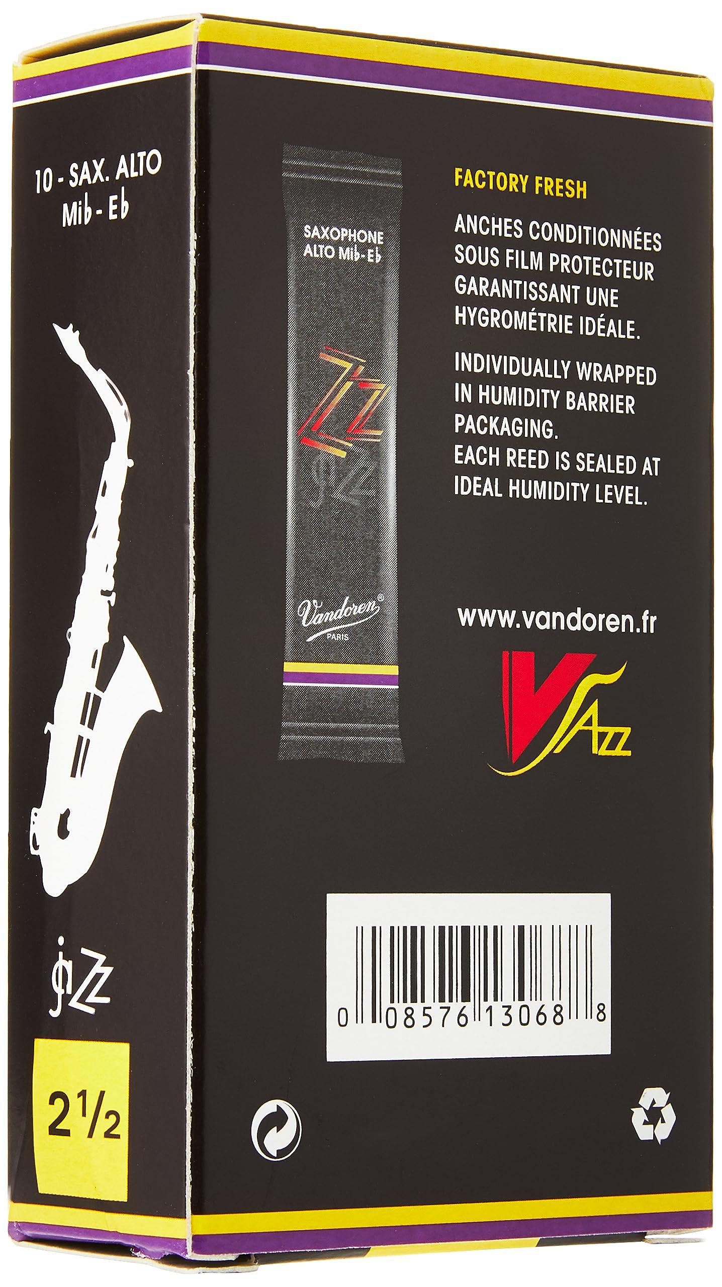 Vandoren - 10 Cañas ZZ para Saxofón Alto, Medida: 4 Mod.SR414_64