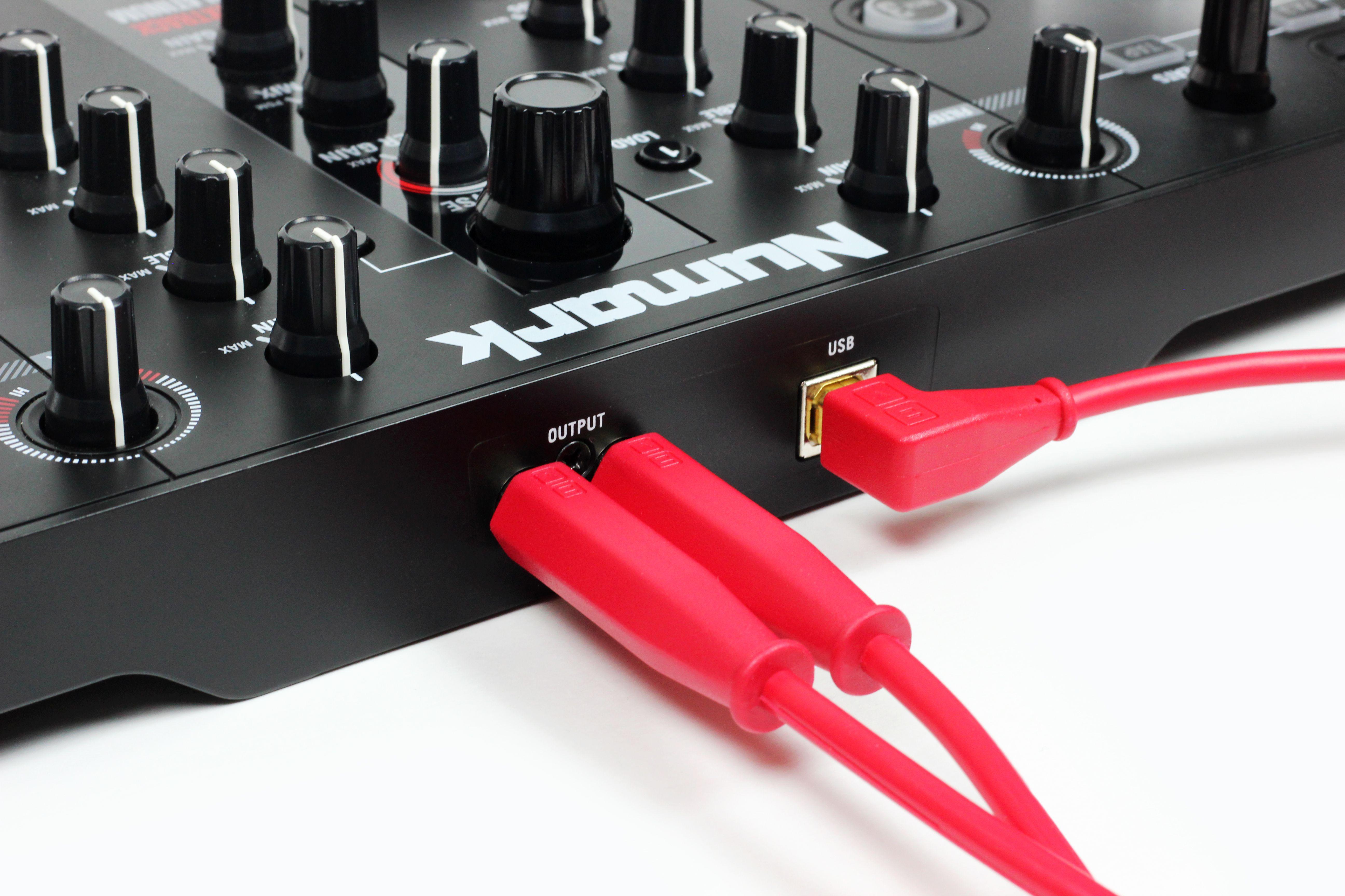 DJTT - Cable de Audio RCA a RCA de 1.5 mts, Color: Rojo_6