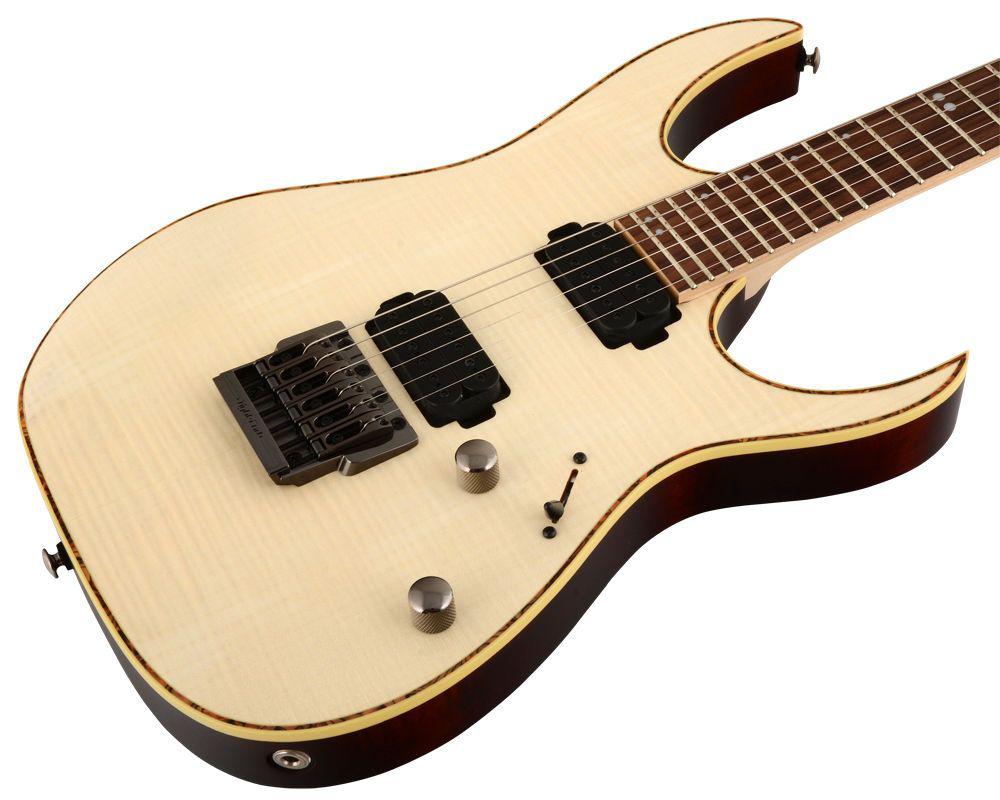 Ibañez - Guitarra Eléctrica de 6 Cuerdas, Color: Natural Mate con Estuche Mod.RG721FM-NTF_13