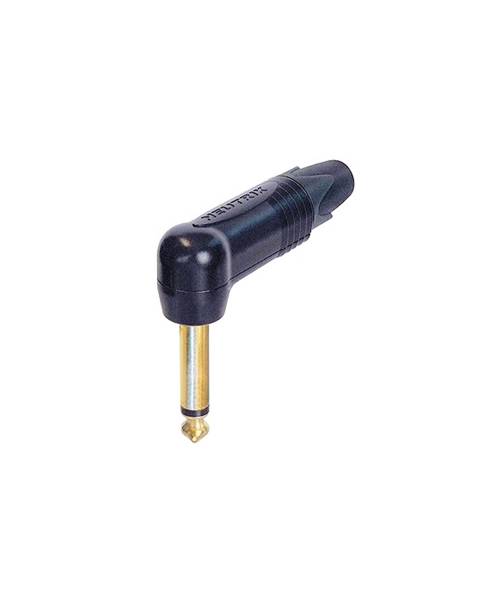 Neutrik - Plug Mono de 1/4 con Angulo de 90°, Contacto en Oro Mod.NP2RX-B_62