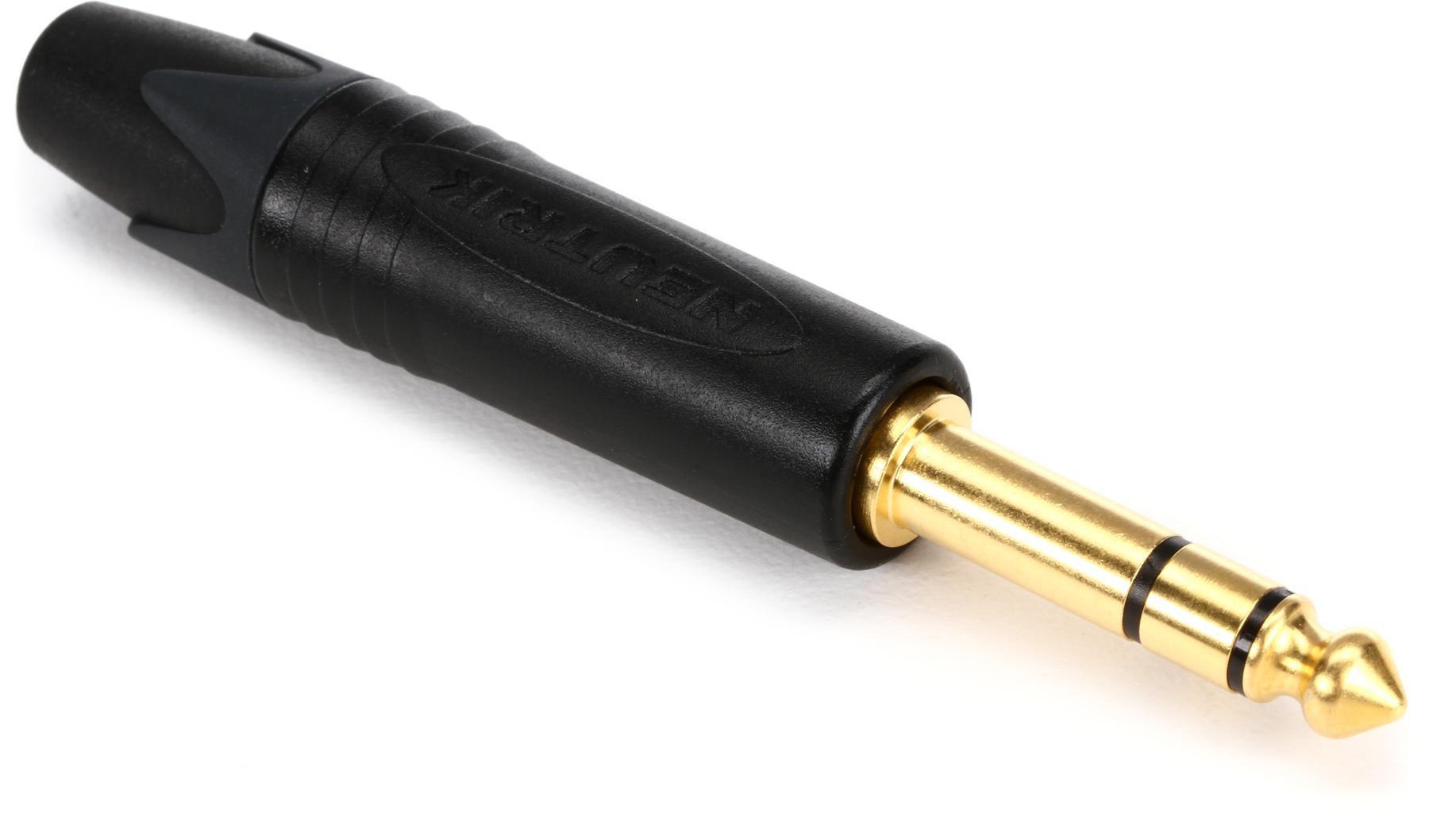 Neutrik - Plug de 1/4" Estéreo, Contacto en Oro Cubierta Negro Mod.NP3X-B_37