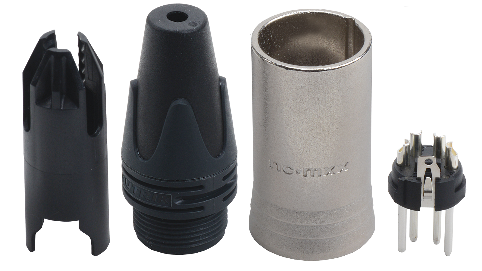 Neutrik - Conector XLR Macho 4 Polos Serie XX Cromado Mod.NC4MXX_25