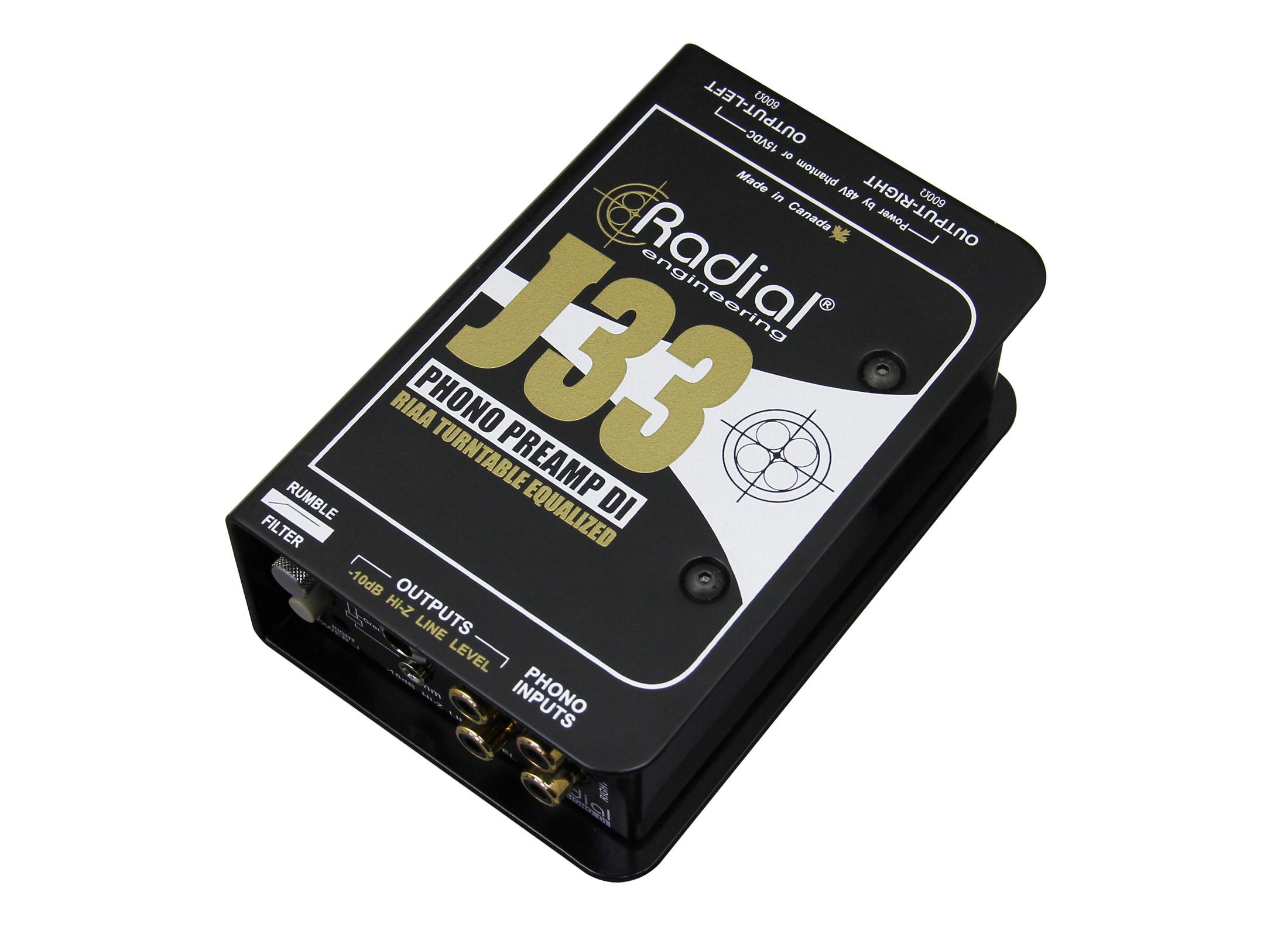 Radial - Caja Directa Activa Estereo RCA-XLR Mod.J33_381