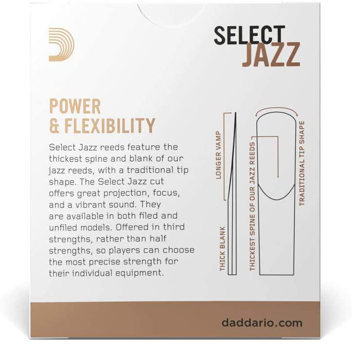 D'Addario - Cañas Select Jazz Unfiled para Sax Alto, 10 Piezas Medidas: Varios Mod.RRS10ASX___4