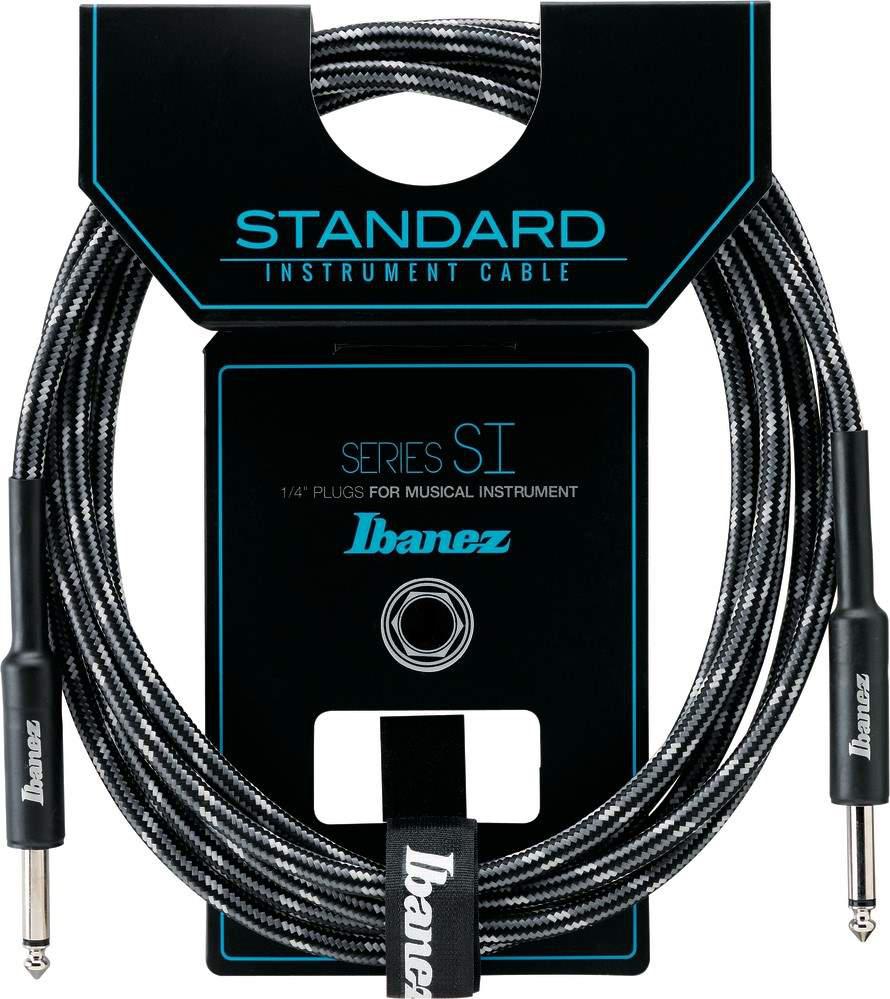 Ibañez - Cable para Instrumento SI, Negro/Gris Tamaño: 6.10 mts. Recto/Recto Mod.SI20-CCT_3
