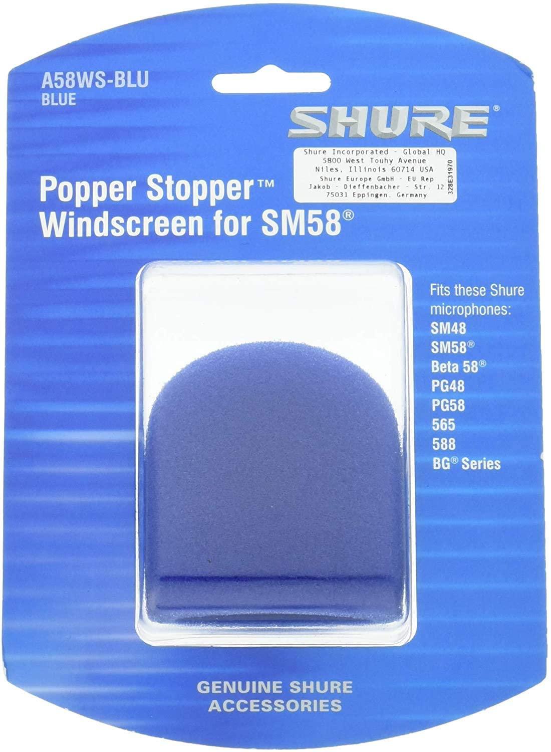 Shure - Pantalla Antiviento, Color: Azúl Mod.A58WS-BLU_16