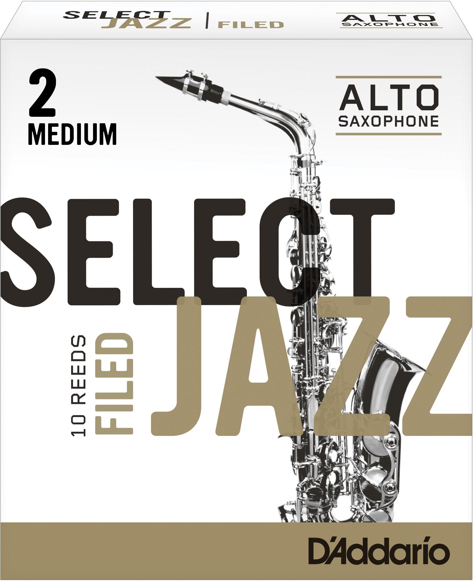 D'Addario - Cañas Select Jazz Filed para Sax Alto, 10 Piezas Medidas: 2M Mod.RSF10ASX2M_9