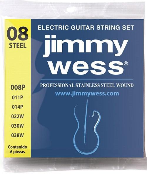 Jimmy Wess - Encordado para Guitarra Electrica Pro Acero 08-38 Mod.WA1008
