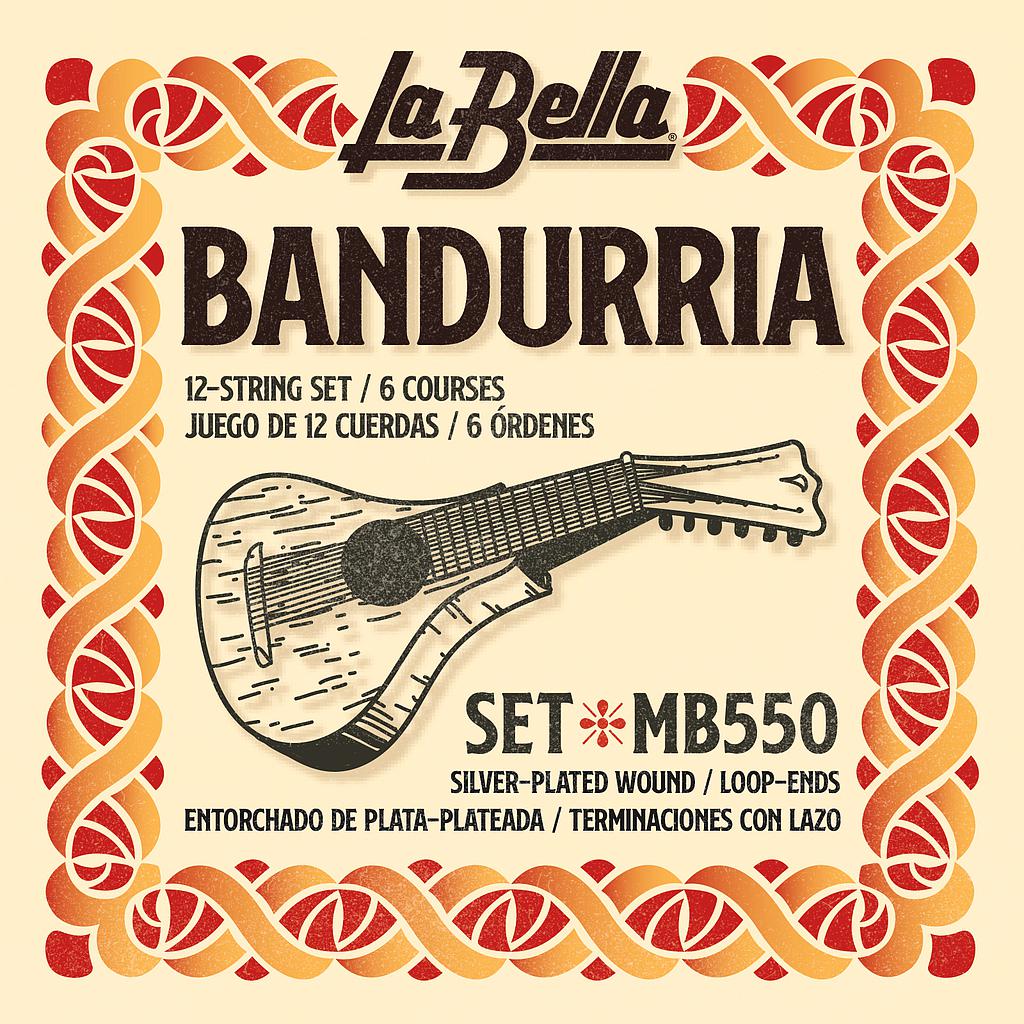 La Bella - Encordado para Bandurria, 12 Cuerdas Mod.MB550