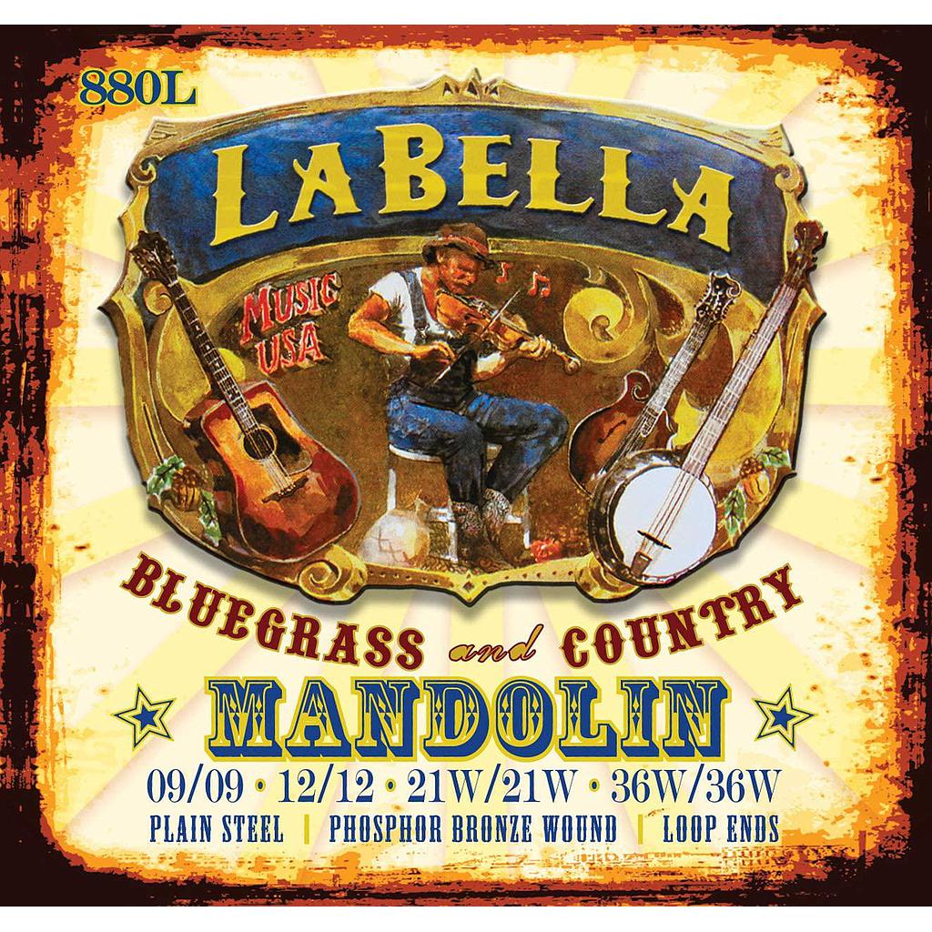 La Bella - Encordado para Mandolina, 8 Cuerdas Mod.880L