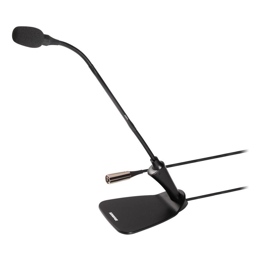 Shure - Micrófono de Cuello de Ganso de 12", con Base de Escritorio Mod.CVG12D-B/C