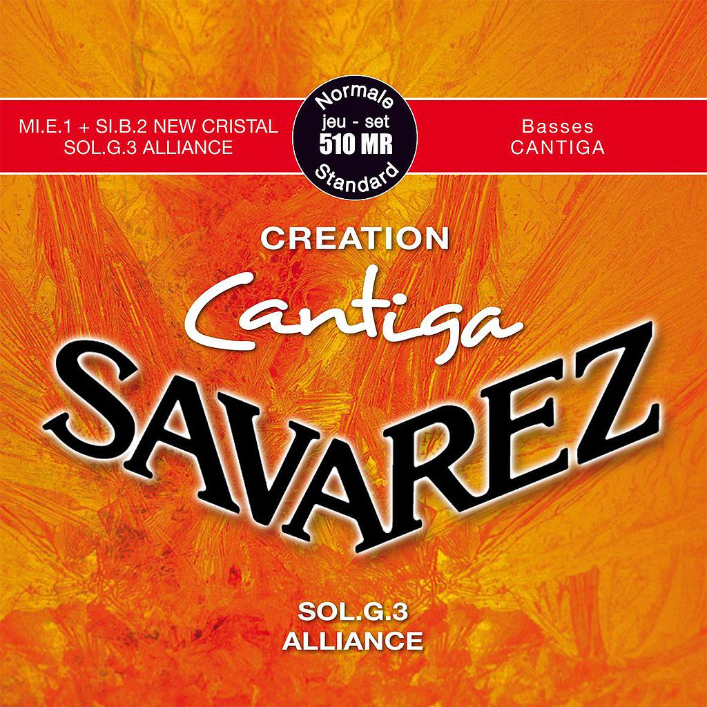 Savarez - Encordado Creation Cantiga para Guitarra Clasica, Tensión: Normal Mod.510MR