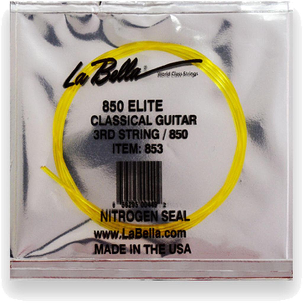 La Bella - Cuerdas para Guitarra Clásica Concert 3A, Nylon Color Oro Mod.853
