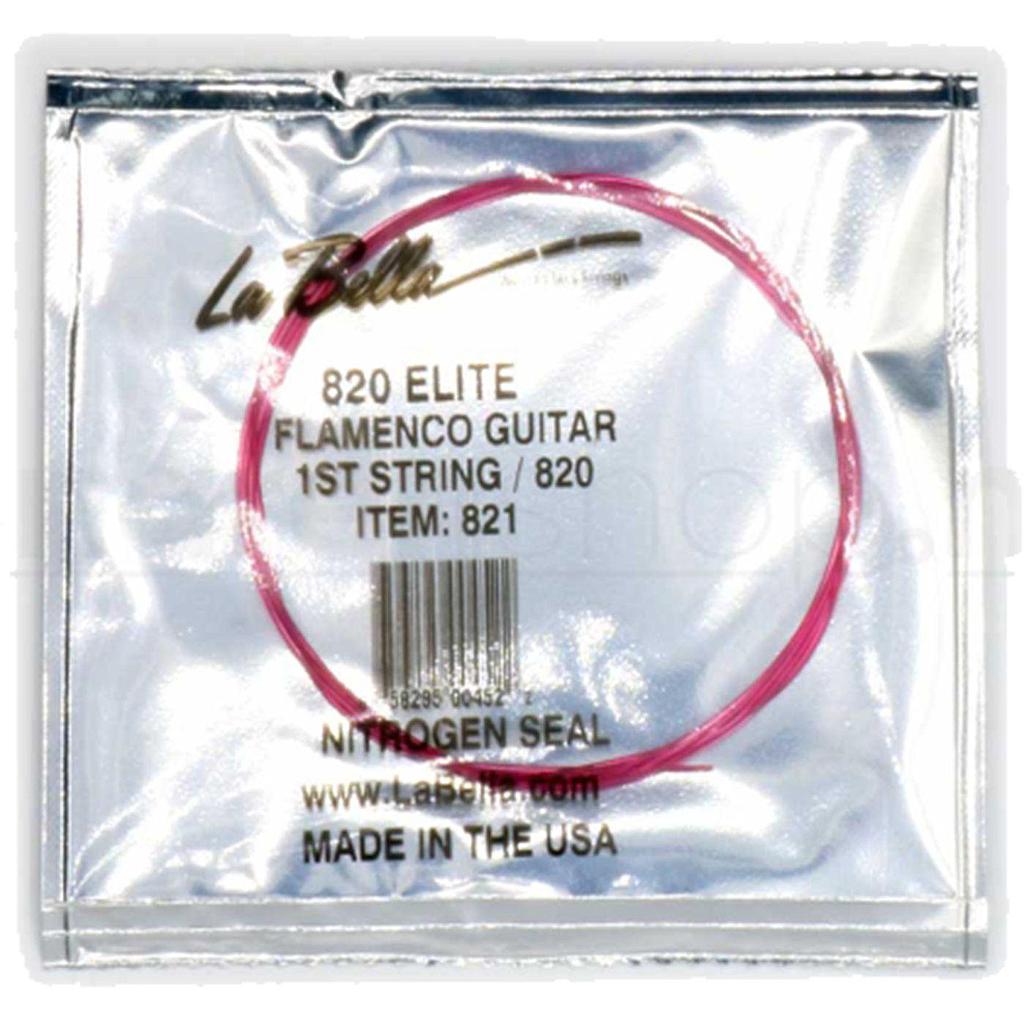 La Bella - 12 Cuerdas 1A Para Guitarra Flamenca, Nylon Rojo Mod.821