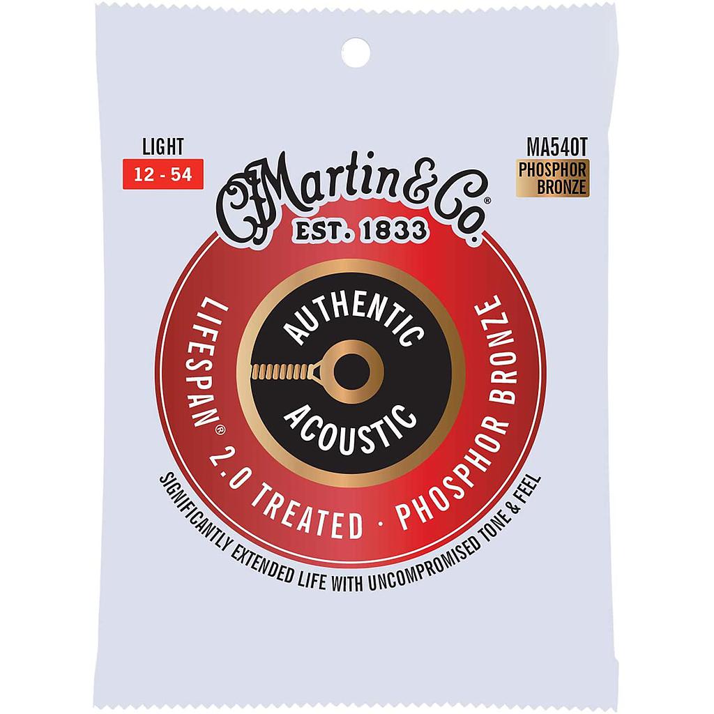 Martin - Encordado Phosphor Bronze Treated Authentic, Light 12-54 Mod.MA540T