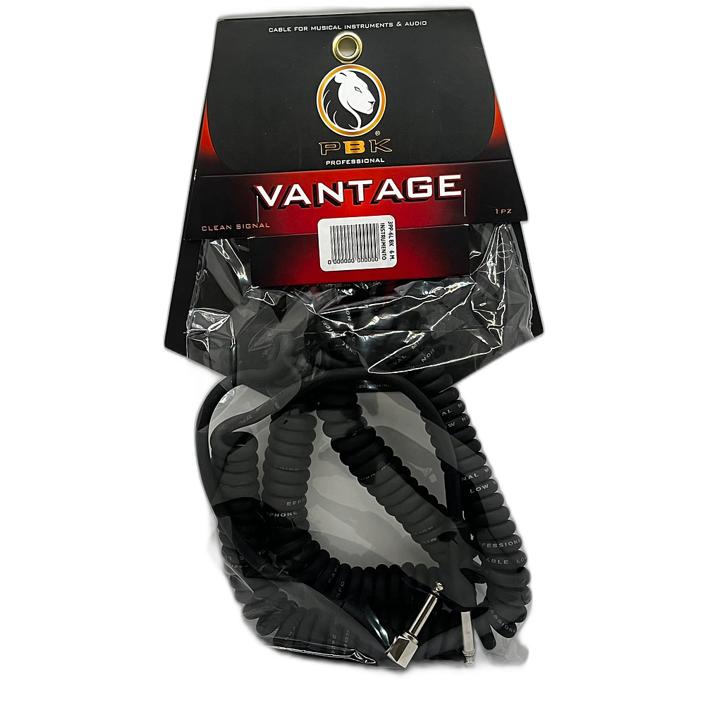 PBK - Cable de Audio Retráctil para Instrumento, Tamaño: 6 mts. Mod.3PP-6L __