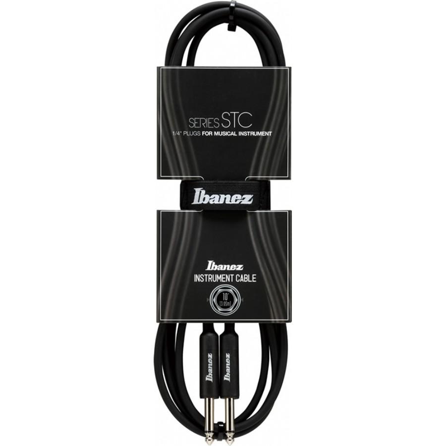 Ibañez - Cable para Instrumento STC 3.05 m. Liso, Color Negro Mod.STC10