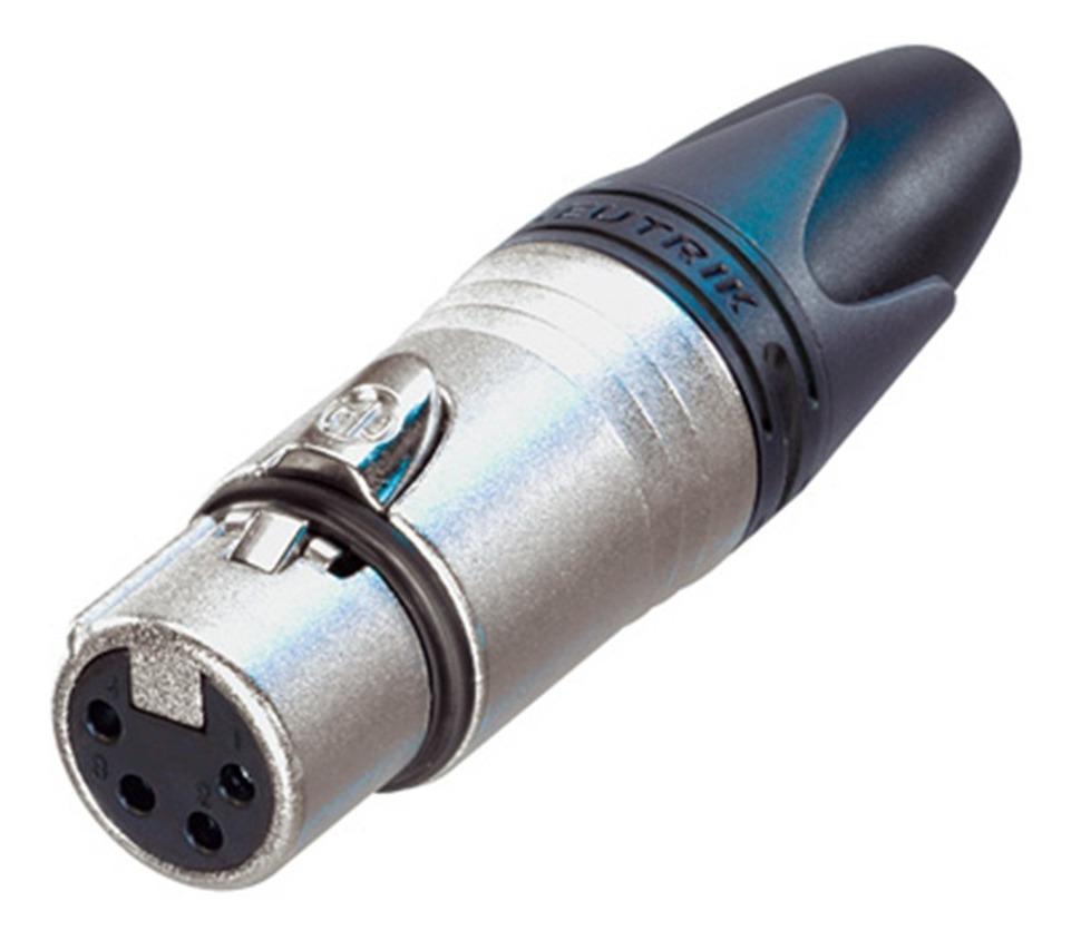 Neutrik - Conector XLR Hembra de 4 Polos Serie XX Cromado Mod.NC4FXX