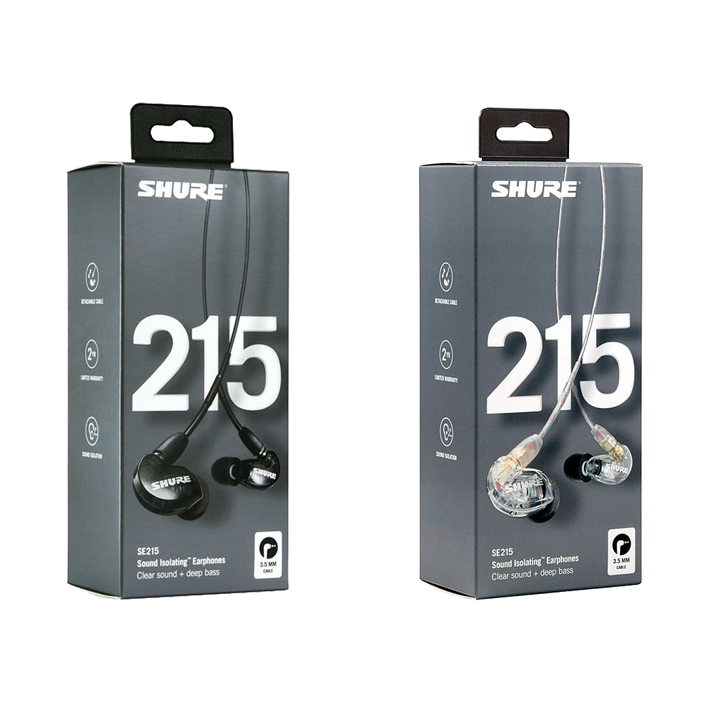 Shure - Audífonos In-Ears, Aislantes de Sonido Mod.SE215