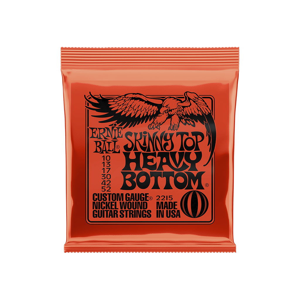 Ernie Ball - Encordado Skinny Top Heavy Bottom Slinky para Guitarra Eléctrica, Calibre: 10-52 Mod.2215
