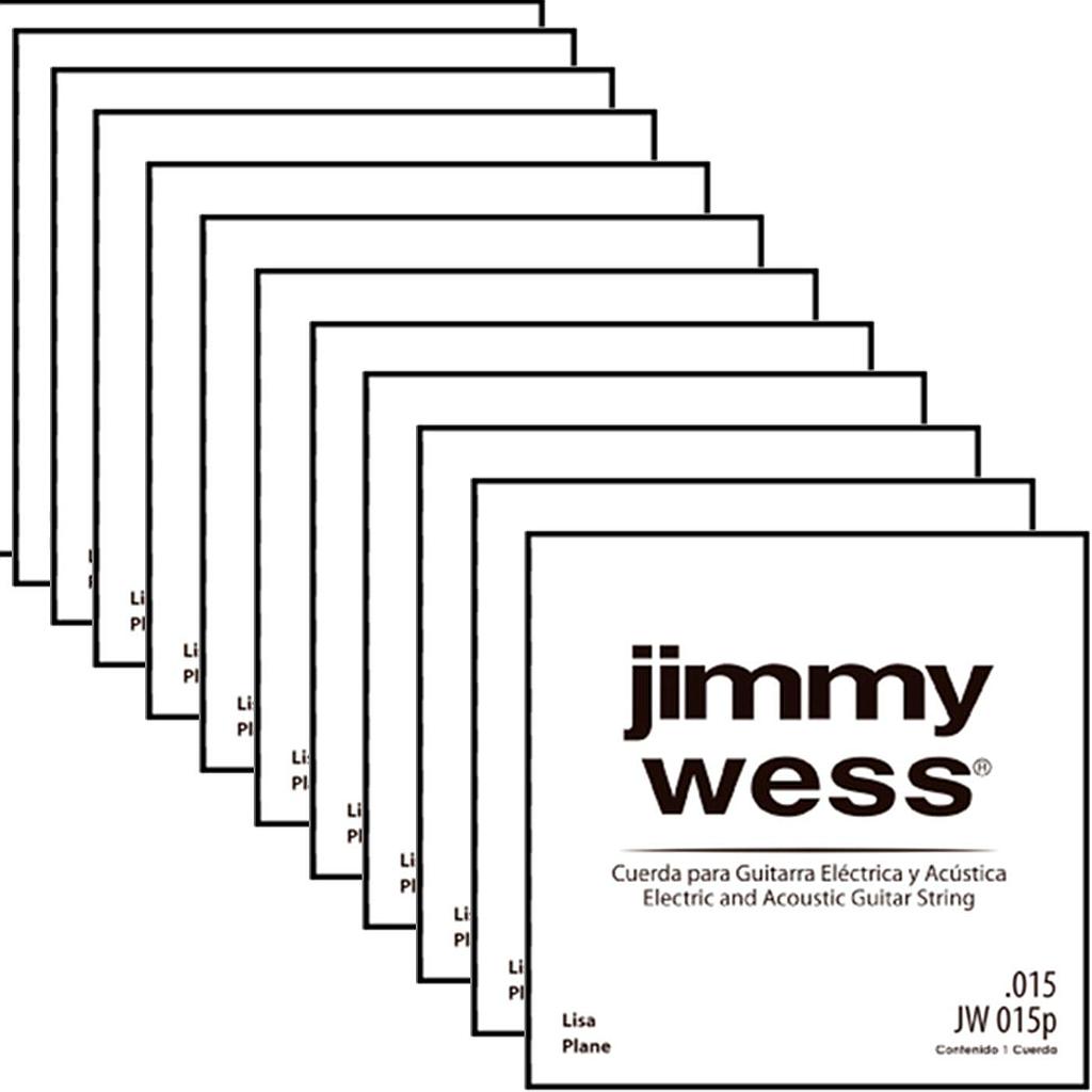 Jimmy Wess - 12 Cuerdas 2A para Guitarra Acústica ó Eléctrica, Material: Acero Calibre: .015 Mod.JW-015P(12)