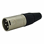 Conector Rean XLR de 3 Pines MAcho, Niquel RC3M_3