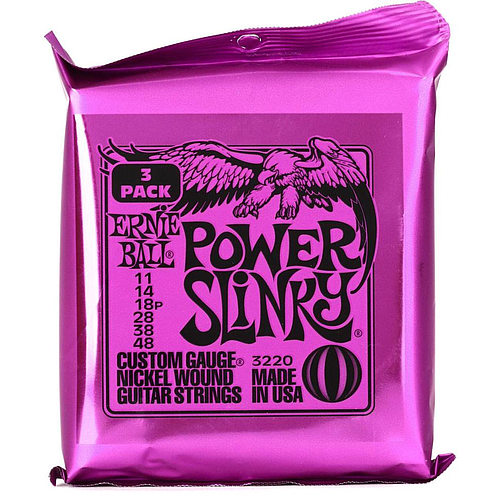 Ernie Ball - 3 Encordados Power Slinky Para Guitarra Eléctrica, Niquel 0.011-0.048 Mod.3220_2